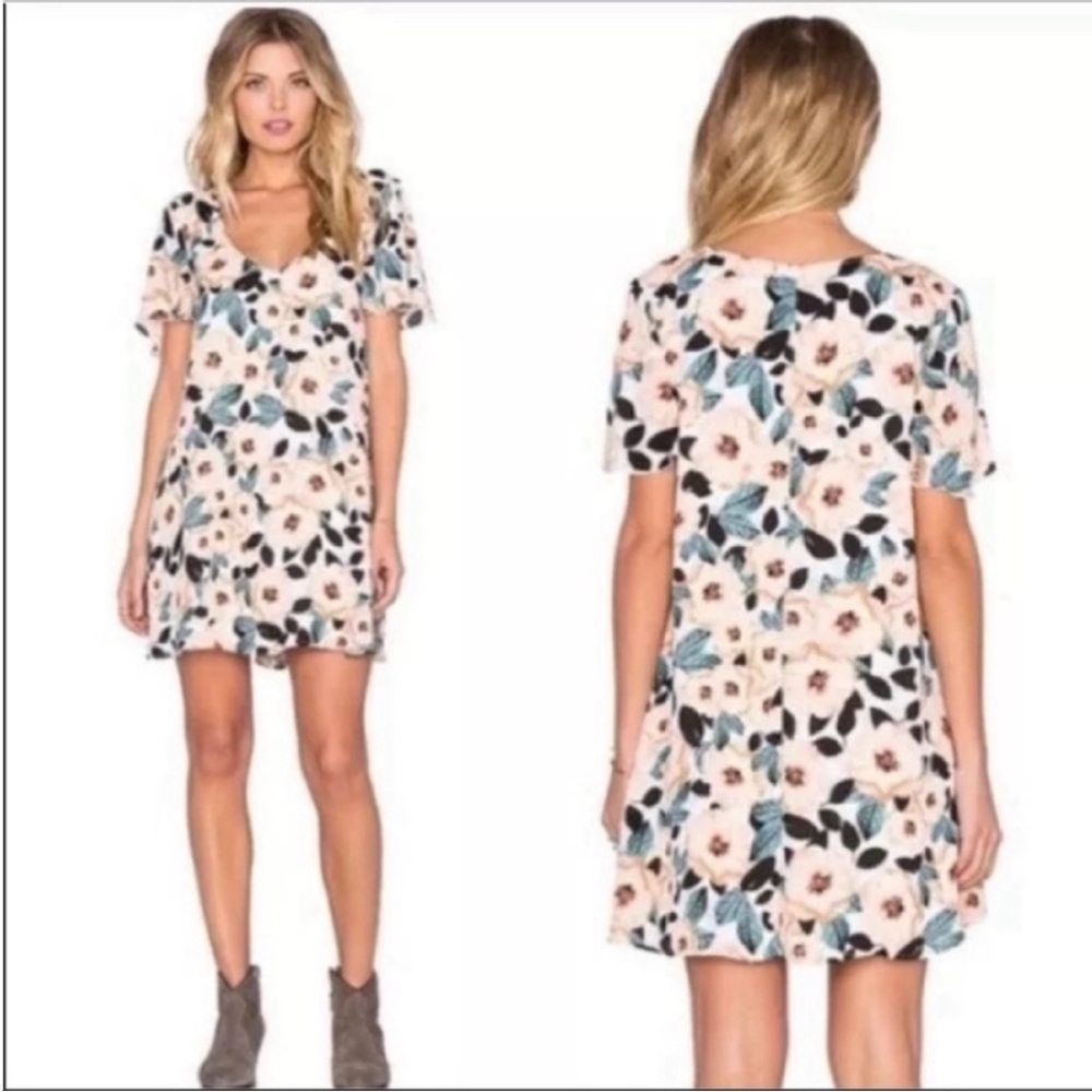 Show me your Mumu Floral Kylie Mini in Steel Magnolia Dress 
Size X Small